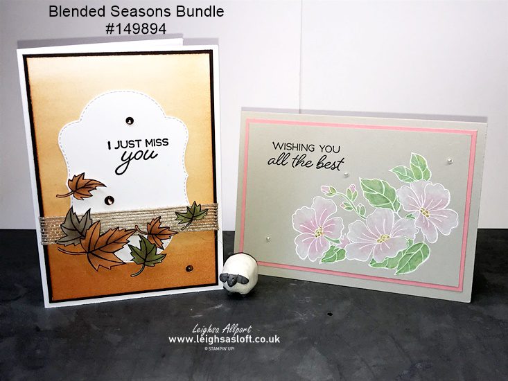 #leighsasloft #stampinup #colouryourseasons #blendedseasons #stitchedseasons