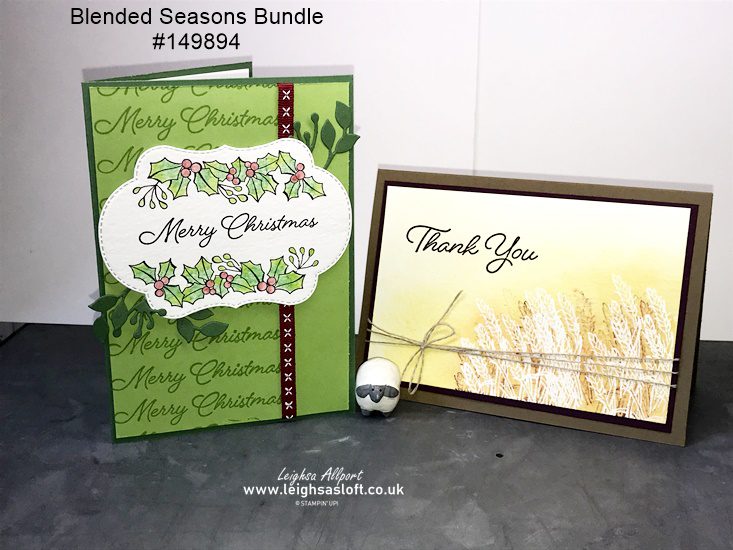 #leighsasloft #stampinup #col,ouryourseasons #blendedseasons #stitchedseasons