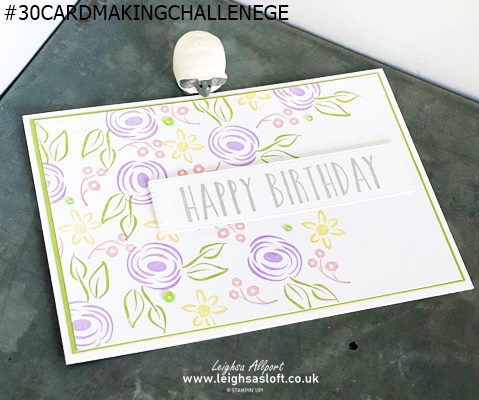 #leighsasloft #stampinup perennial birthday Happy birthday card multicoloured