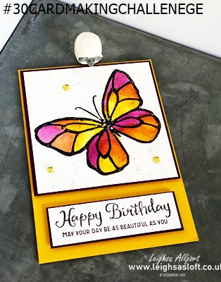beautiful day happy birthday butterfly card birthday card watercolour #leighsasloft #stampinup