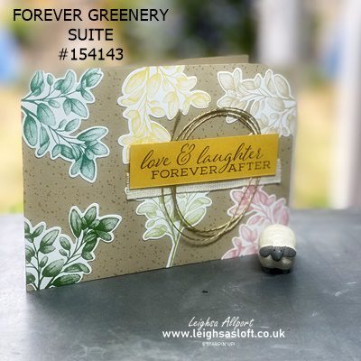 forever greenery card cased from the catalogue