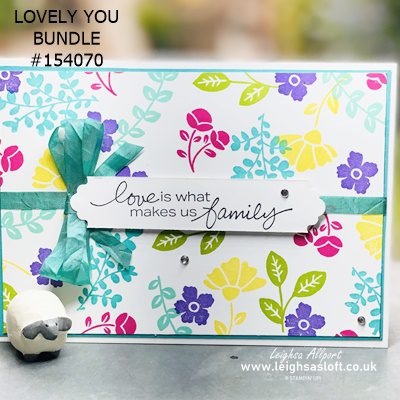 Lovely you bundle, love is what makes us family, random stamping using brights family inks