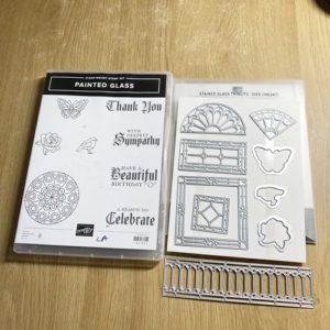 Painted Glass Stamp Set And Stained Glass Dies Bundle