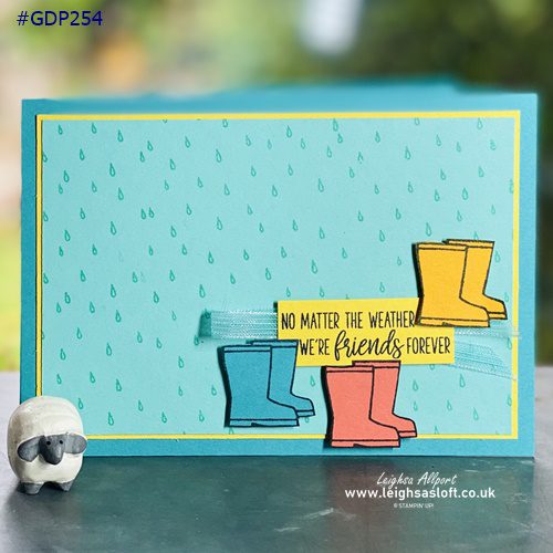 Friends forever card using under my umbrella stamp set #gdp254