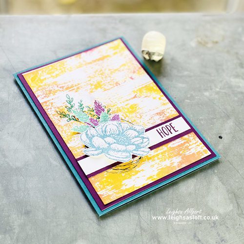 Hope Autumn Card Using Drybrush, Comfort & Hope and Tasteful Textures