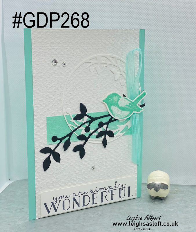 #GDP268 you are simply wonderful birds and branches coastal cabana, white and black