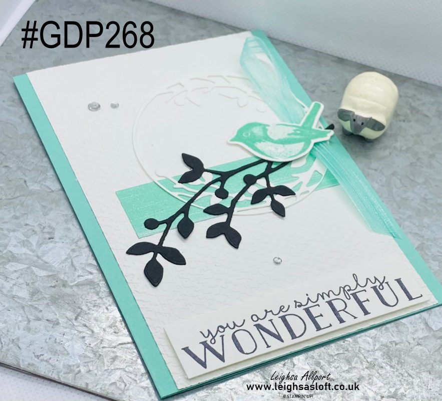 #GDP268 you are simply wonderful birds and branches coastal cabana, white and black