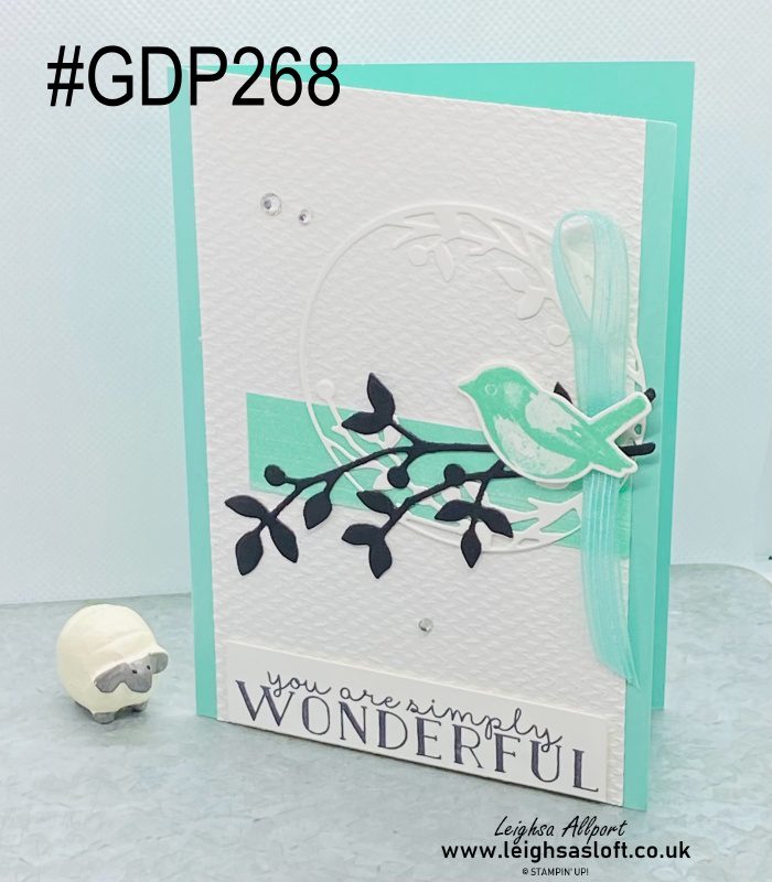 #GDP268 you are simply wonderful birds and branches coastal cabana, white and black