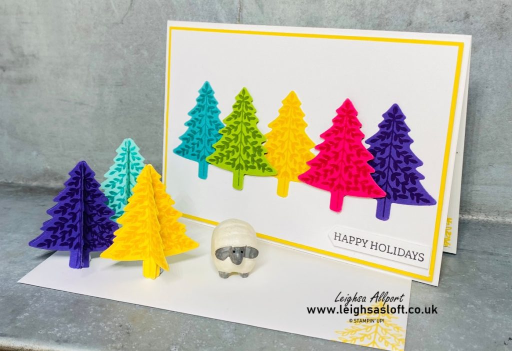 Happy Holidays Non Traditional Christmas Colour Rainbow card