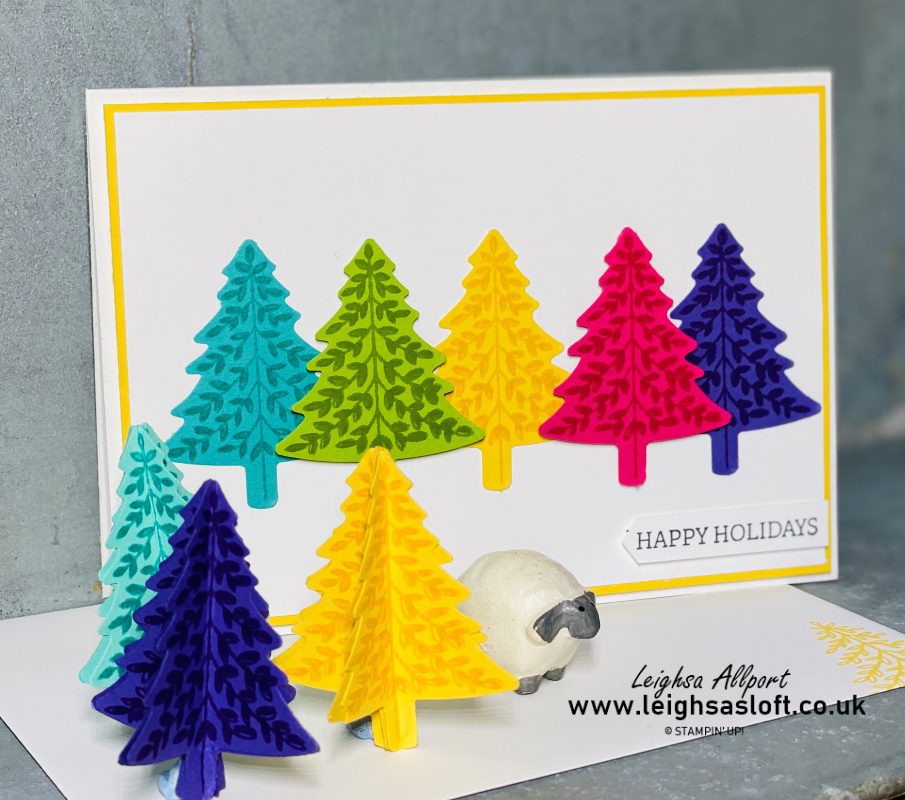 Happy Holidays Non Traditional Christmas Colour Rainbow card