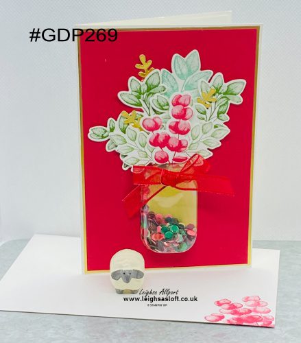 Christmas Jar Shaker Card #GDP269