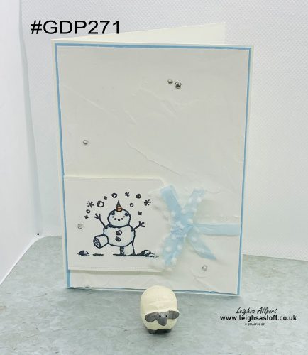 Global Design Project #GDP271 Theme Winter/Holiday snowman season texture background with embossing paste