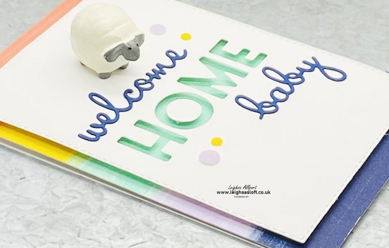 Welcome Home Baby Card using Playing with Patterns and Well written Dies