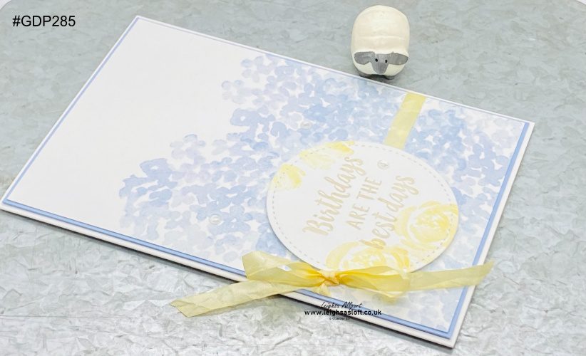 Simple Stamping Birthday Card with Beautiful Friendship stamp set, using Sahara Sand, So Saffron and Seaside Spray ink