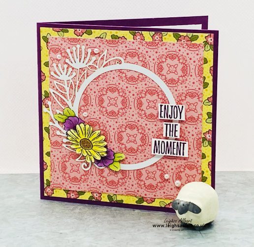 Enjoy The Moment Square Card using Ornate Garden Suite