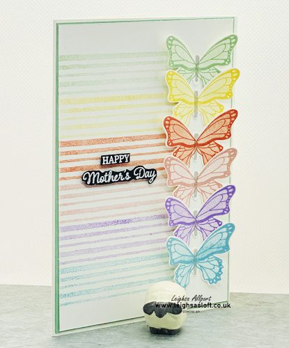 Rainbow of Butterflies for Mother's Day card