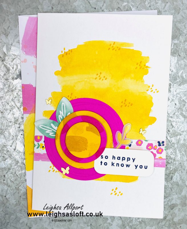 Abstract flower So happy to know you card using Abstract beauty suite