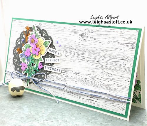 Floral Slimline Birthday Card 