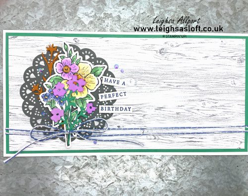 Floral Slimline Birthday Card 