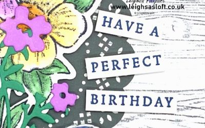 Floral Slimline Birthday Card for #GDP338