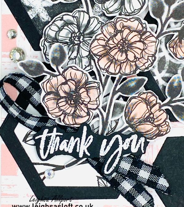 Shapes and Flowers Thank You Card for #GDP351