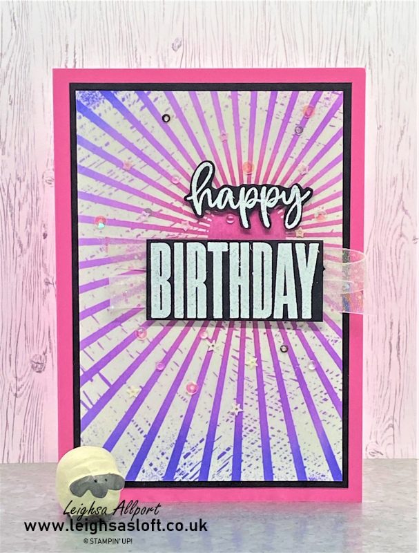 Happy Birthday Heat Embossed Background