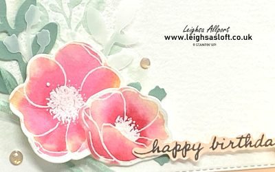 Watercolour Flowers Birthday Card for #GDP365