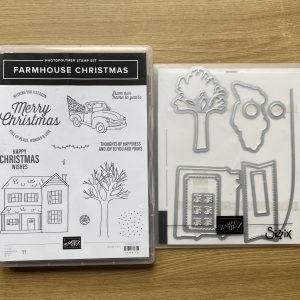 Farmhouse Christmas stamp set & farmhouse dies