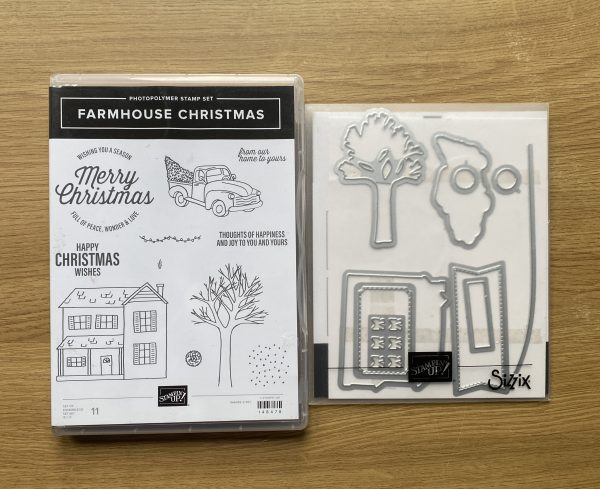 Farmhouse Christmas stamp set & farmhouse dies