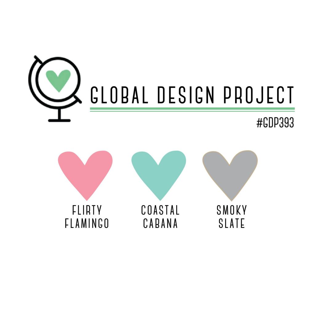 Global Design Project #GDP393. 
Flirty Flamingo, Coastal Cabana, Smoky Slate