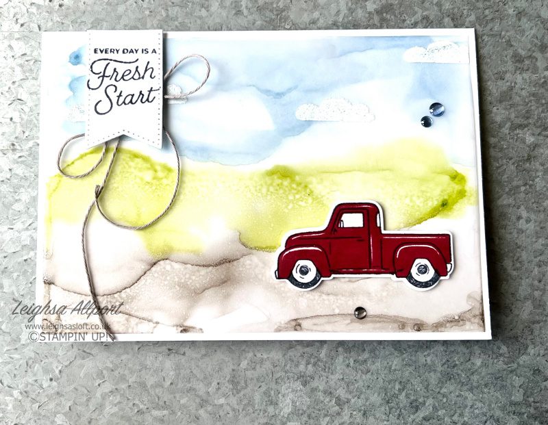 Create a background using Vellum, Stampin' Blends and Alcohol.