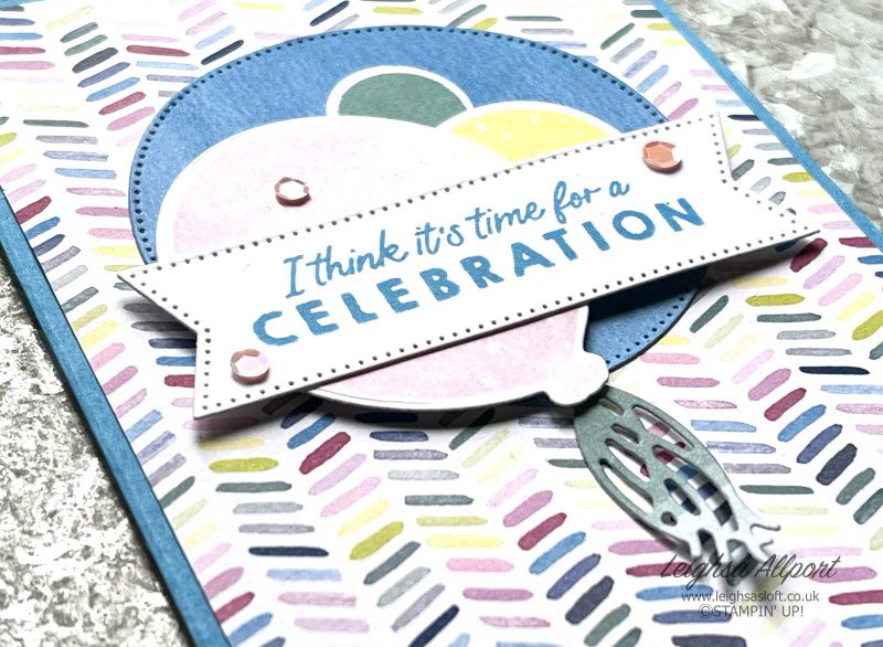 Celebration card using Beautiful Balloons Bundle and Bright & Beautiful DSP