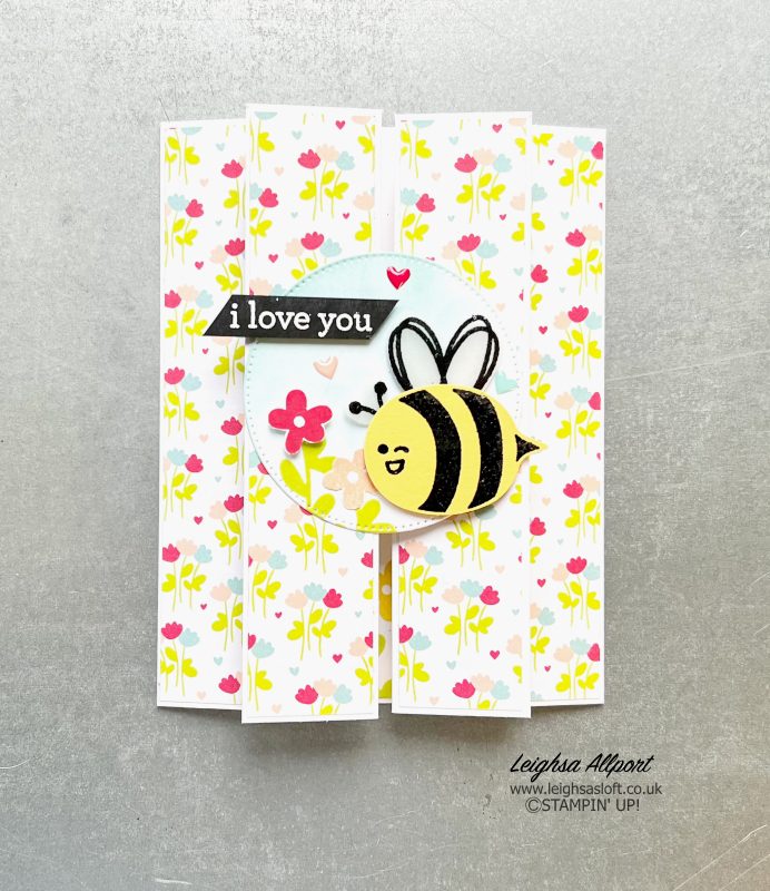 Bee Mine suite 'I Love You' gate fold card