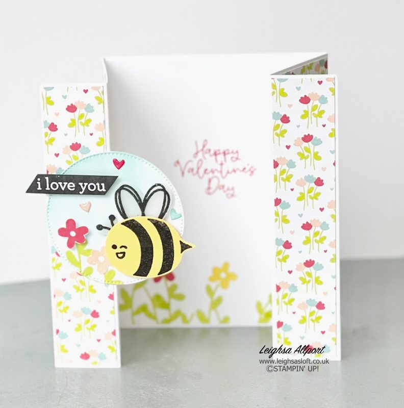 Bee Mine suite 'I Love You' gate fold card