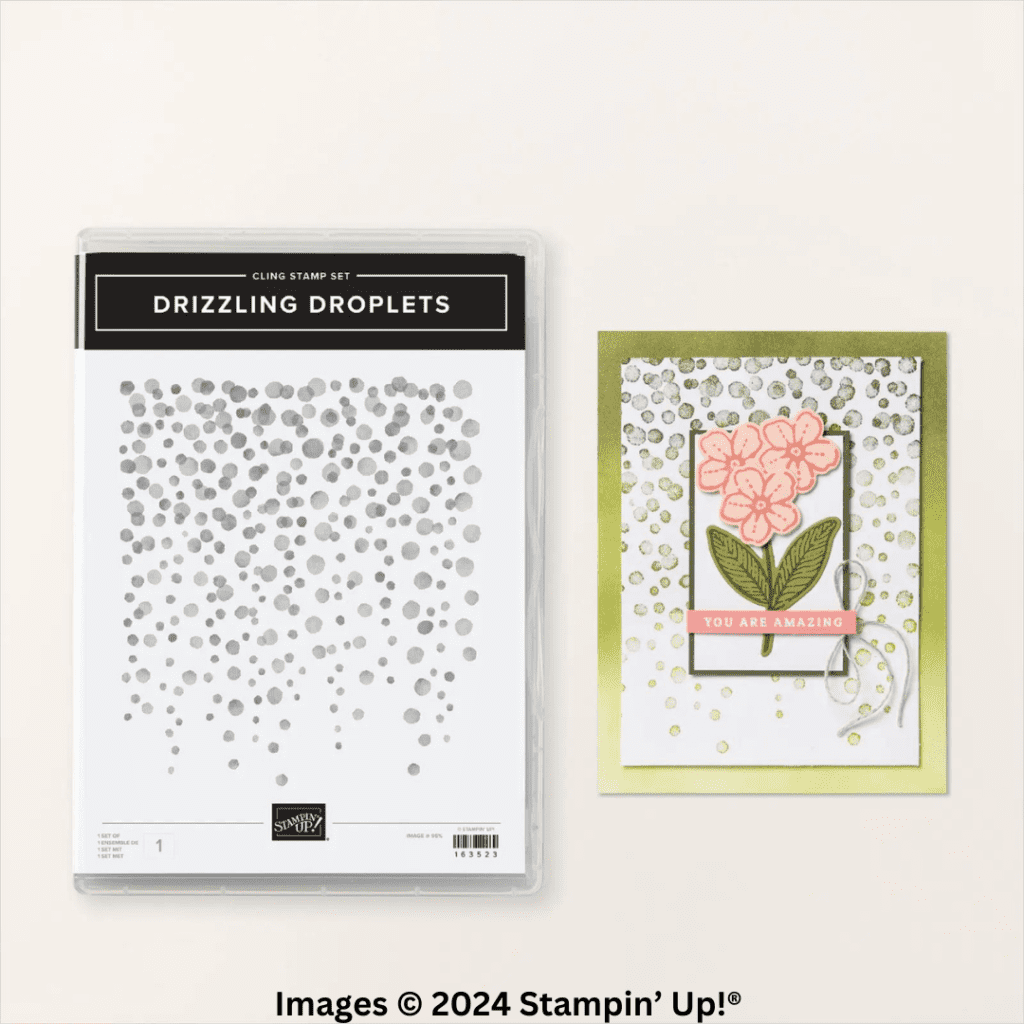 Drizzling Droplets background stamp