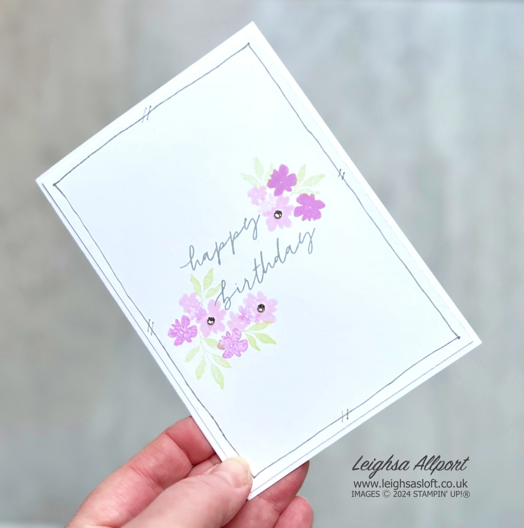 Using the Cake Celebration stamp set and simple stamping to create a quick & easy Birthday card.