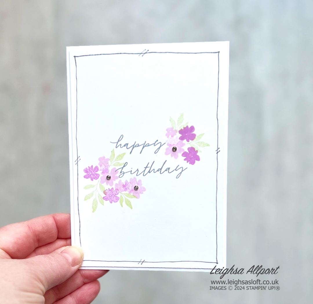 Using the Cake Celebration stamp set and simple stamping to create a quick & easy Birthday card.