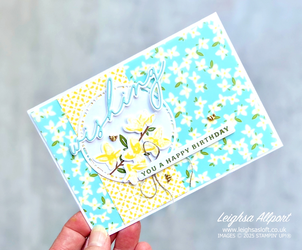 Tech 4 Stampers July Blog Hop - Sketch. Floral Delight Suite, Linen Thread.