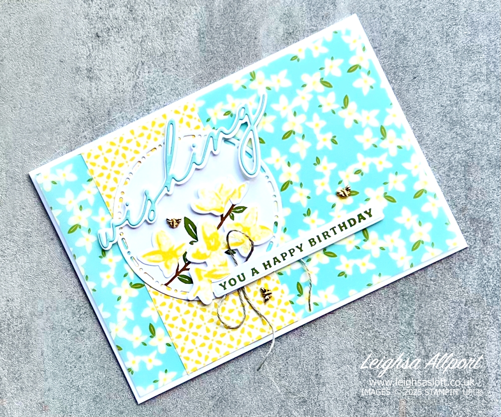 Tech 4 Stampers July Blog Hop - Sketch. Floral Delight Suite, Linen Thread.