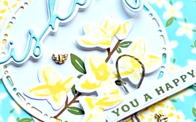 How I Use A Sketch To Create A Pretty Birthday Card.