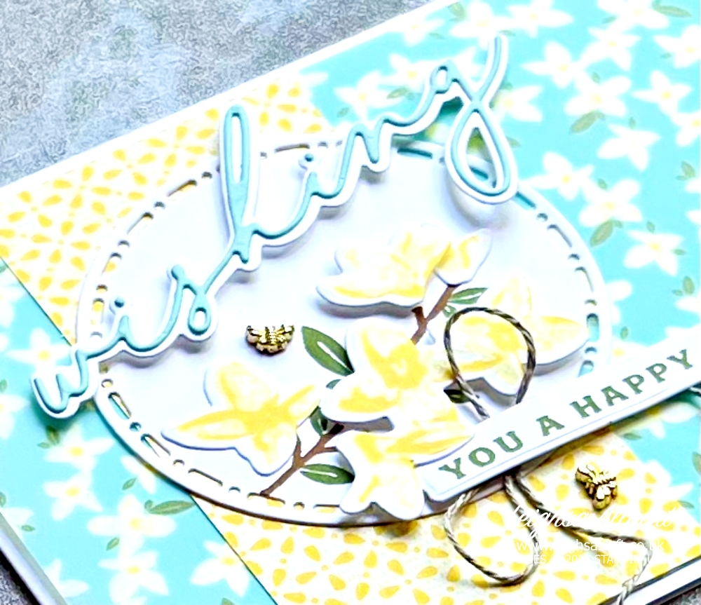 Tech 4 Stampers July Blog Hop - Sketch. Floral Delight Suite, Linen Thread.