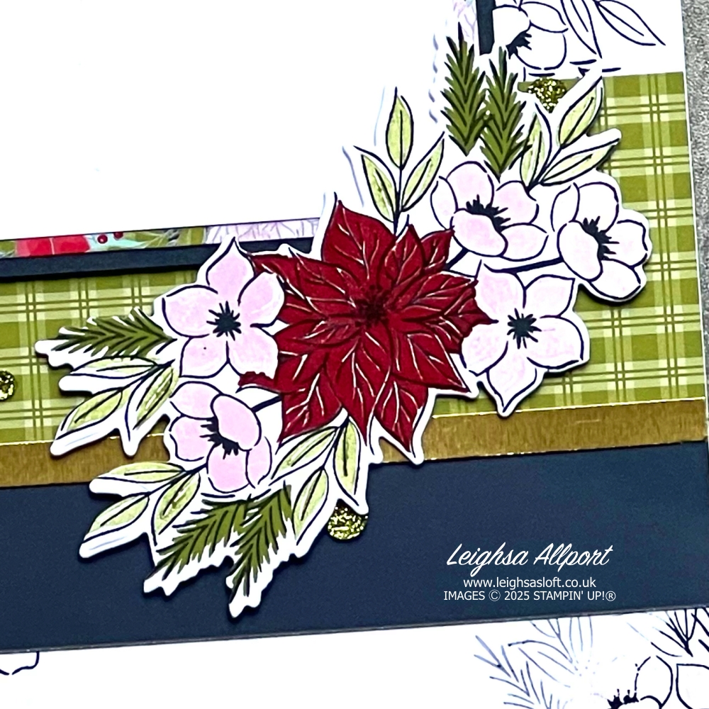Build & Bloom November Blog Hop - Celebrate. Family Celebration Scrapbook spread using the Christmas Greenery Bundle, Our Story stamp set and Keeping Traditions DSP