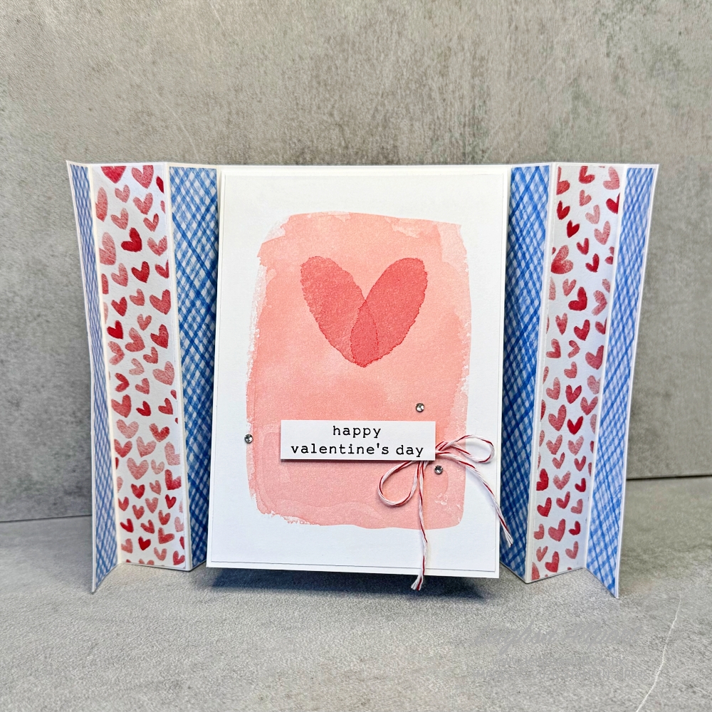 Love Notes Valentines Card. Simple fun fold.