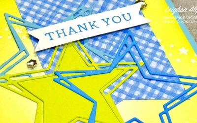 Emboss Resist Technique For A Thank You Card.