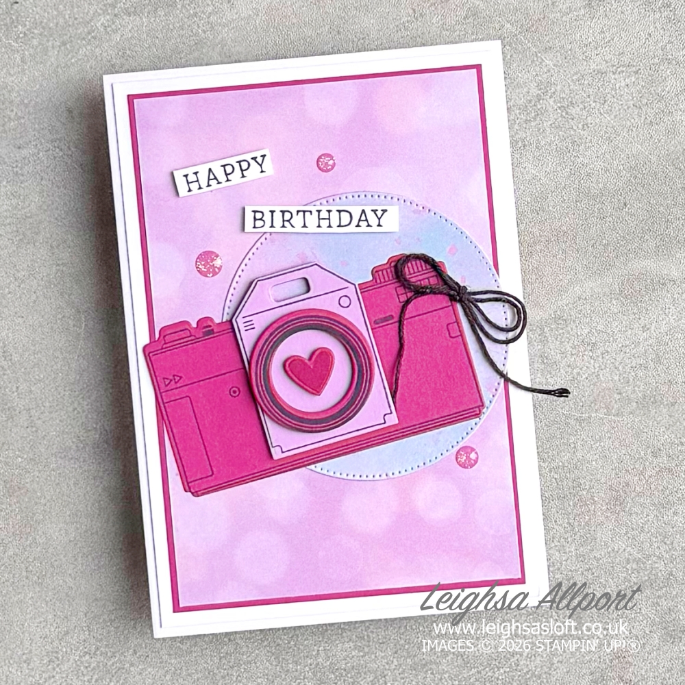Fun Girly Happy Birthday Card using the Capturing Smiles Bundle, Beautiful Bokeh DSP.