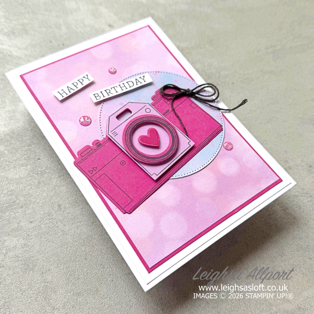 Fun Girly Happy Birthday Card using the Capturing Smiles Bundle, Beautiful Bokeh DSP.