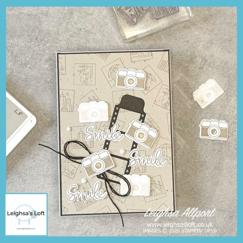 Smile Monochromatic card using Gray Granite and Capturing Smiles Bundle.