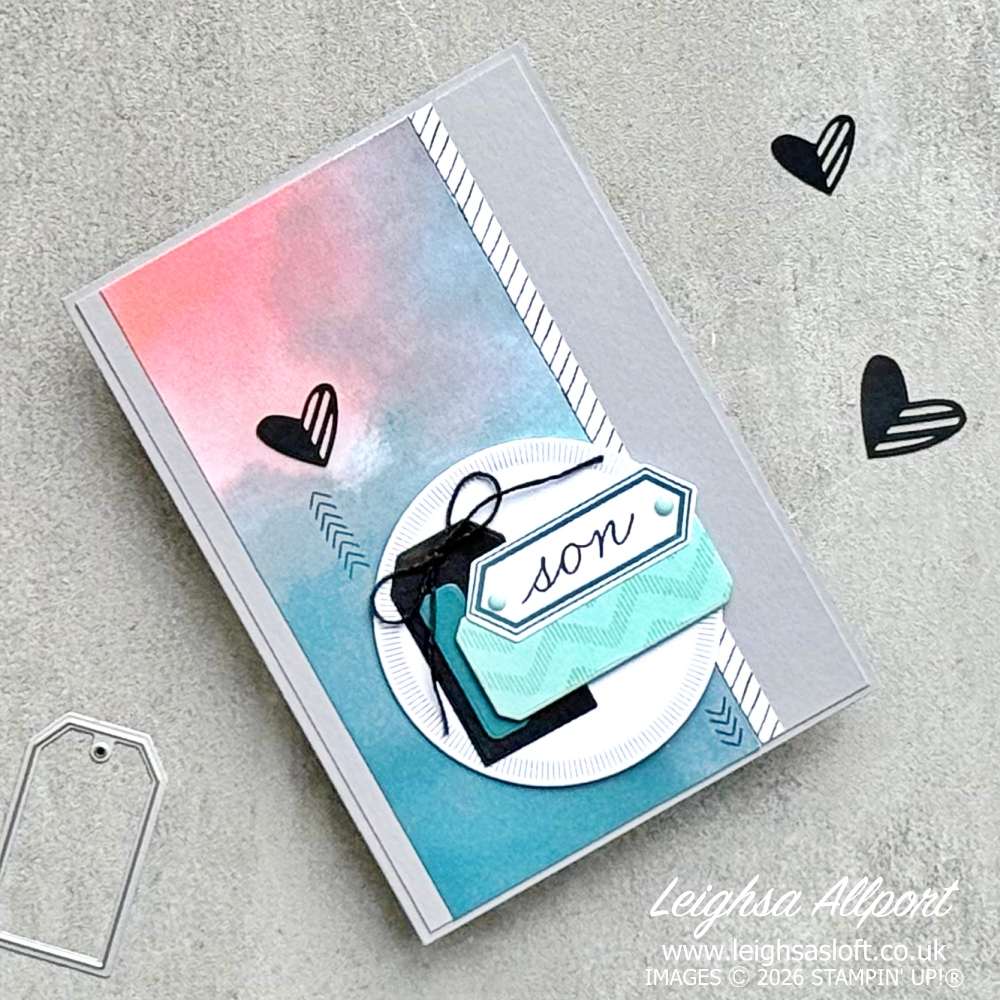 Layering elements for a simple masculine card using the Beautiful Ordinary Life Suite