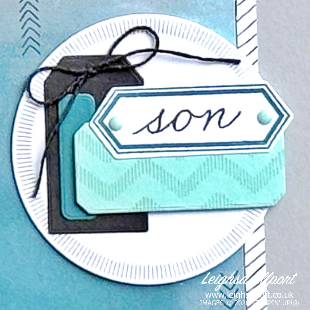 Layering elements for a simple masculine card using the Beautiful Ordinary Life Suite