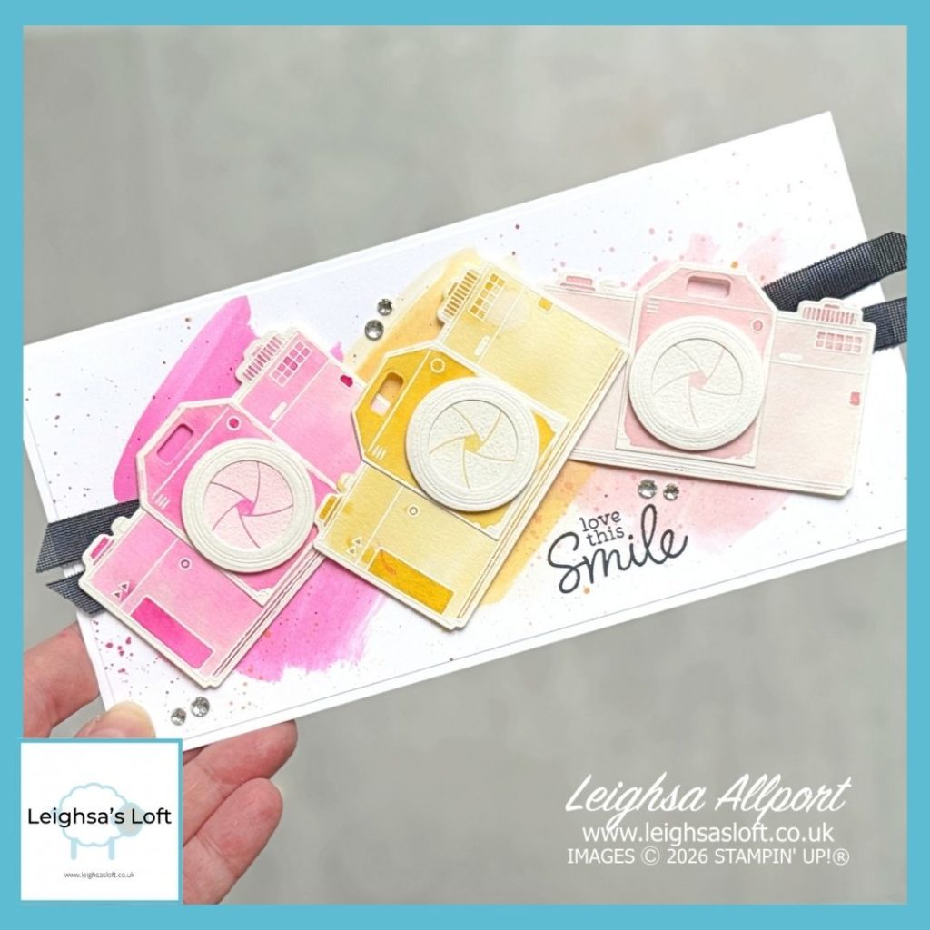 Love This Smile Watercolour Card using the Capturing Smiles Bundle.